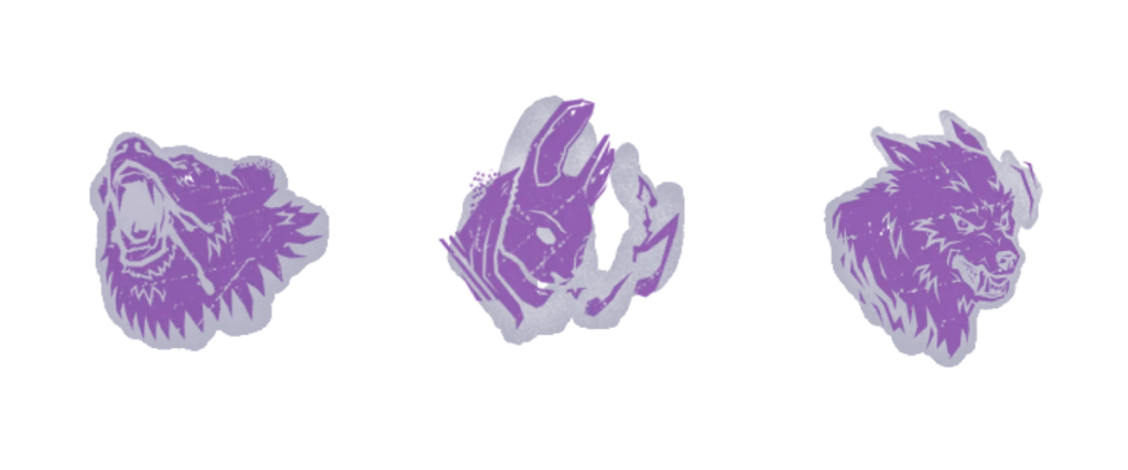 The Huntress Dead by Daylight perks from left to right we have 'Beast of Prey' perk, followed by the 'Hex: Huntress lullaby', and finally the 'Territorial Imperative' perk. 