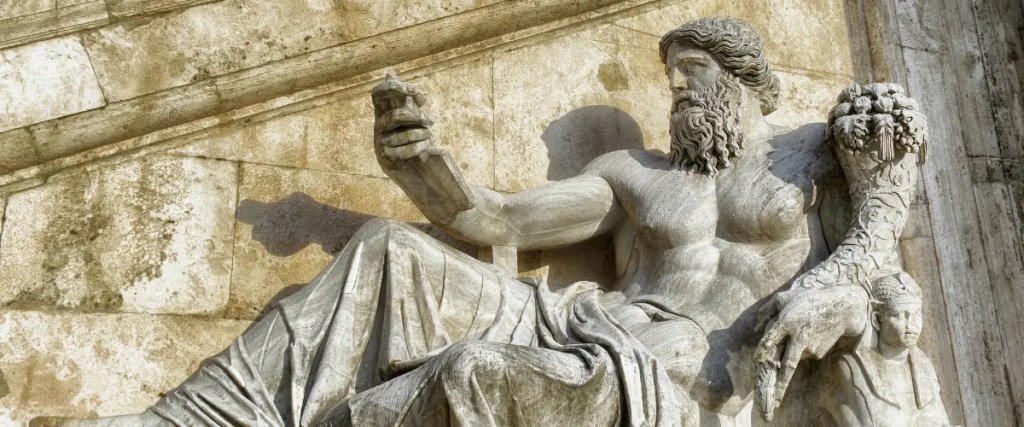 Statue of Zeus in Rome, Italy